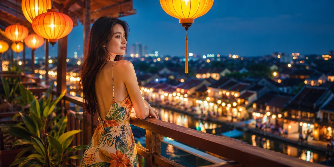 Người xem phân tích kèo bóng đá dưới ánh đèn lồng Hội An về đêm